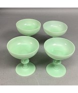 Set Of 4 Green Dessert Sherbet Glasses - 4.25”Hx3.75”D - €21,20 EUR