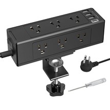Desk Clamp Power Strip With Usb C, Desk Surge Protector Power Strip With 9 Ac Pl - £51.95 GBP