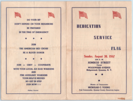 WWII Ridgewood Queens New York Home Front Service Flag Program World War 2 - £14.53 GBP