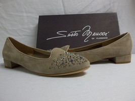 Sesto Meucci Of Florence Size 10 M Steffy Beige Suede Flats New Womens S... - £107.91 GBP