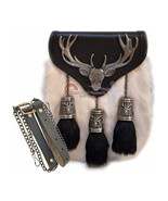 Scottish Kilt Semi Dress Sporran Semi Stag Sporran Antique Unique Stag.4... - €110,87 EUR