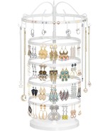5 Tier Rotating Earring Holder Organizer with 17 Hooks Adjustable Metal ... - £42.65 GBP