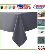 Durable 60 x 84 Inches Textured Polyester Tablecloth - Modern &amp; Stain Re... - $590.63 MXN