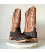 NEW Capitan ENID Mens Cowboy Boots 10 D Western Square Toe Brown Leather - $312.45 CAD