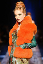 NWT 100% AUTH Jean Paul Gaultier Finland Fox Fur Vest Runway Sz 38 - £1,487.76 GBP