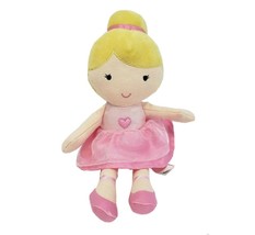 10&quot; CARTER&#39;S 67055 BLONDE GIRL DOLL PINK HEART RATTLE STUFFED ANIMAL PLU... - £37.30 GBP