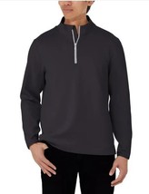 Kirkland Signature Mens Sweater Black Half Zip Moisture Wicking Stretch ... - $39.99
