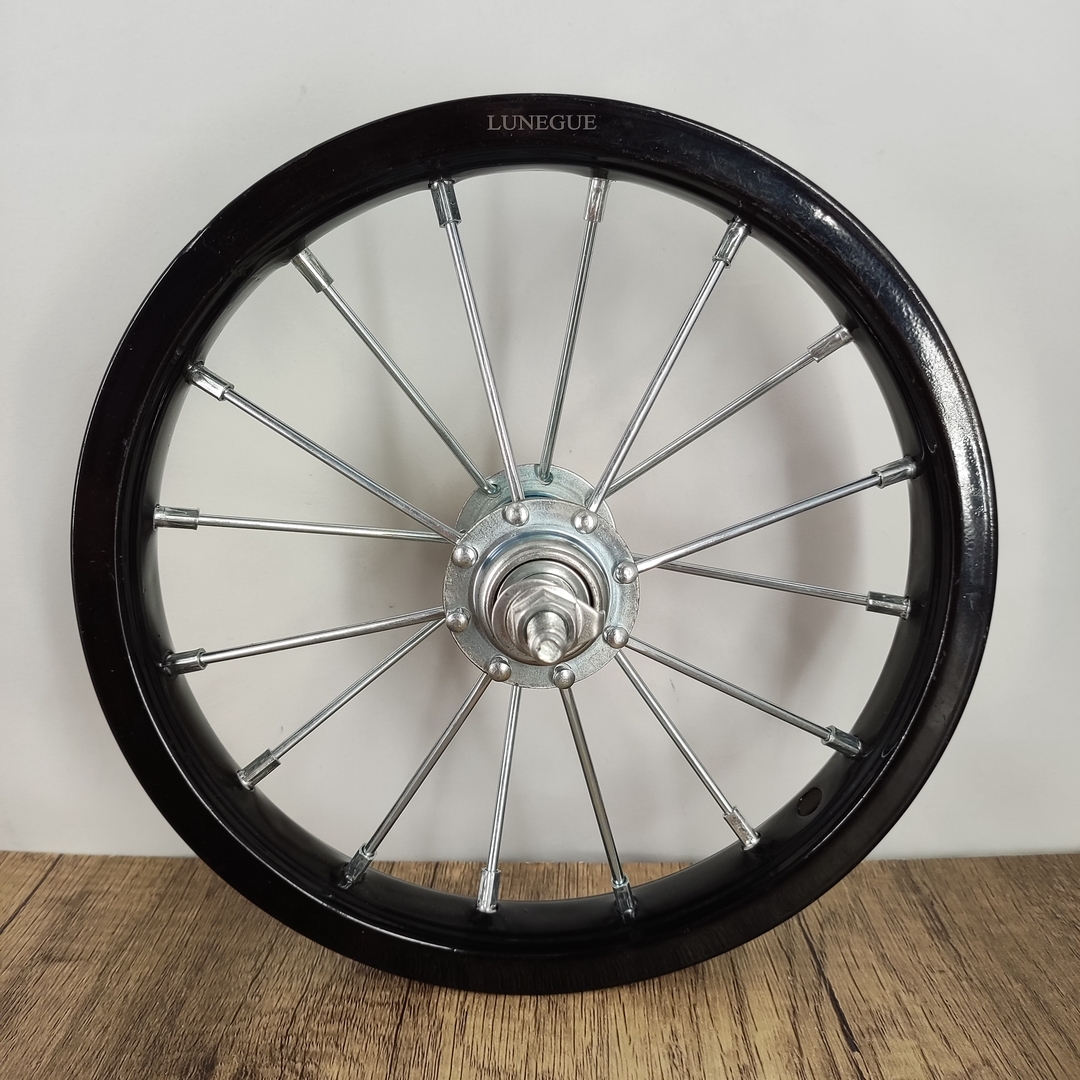 LUNEGUE Durable 12-Inch Black Steel Front Bicycle Wheel Hub (SKU:123456) - $69.88