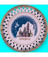 Vintage Midcentury Disneyland Souvenir Pierced Lattice Plate Disney Cast... - £8.88 GBP
