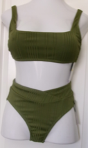 Salt and Cove Two Piece  bikini Size Medium Green - $14.80