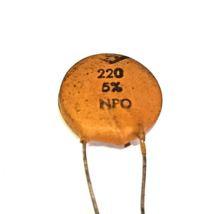 220pf NPO ceramic capacitor + - 5% - $2.16