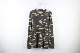 Vtg Streetwear Mens M Faded Camouflage Thermal Waffle Knit Long Sleeve T-Shirt - £35.79 GBP