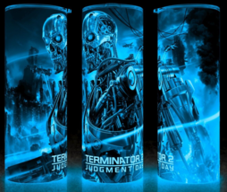 Glow in the Dark Terminator 2 T-800 D-Day  Sci-Fi Movie Cup Mug Tumbler ... - £17.56 GBP