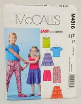 Girls Tops Skirts Shorts Capri Size CJ 10 - 14  McCall&#39;s M4816 Sewing Un... - $16.99
