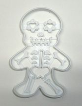 6x Skeleton With Gingerbread Body Fondant Cutter Cupcake Topper 1.75 Inch FD3619 - £6.38 GBP