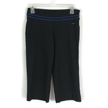 Nike Womans Yoga Pants Size S Small Dri Fit Black Stretch Inside Pocket Capri - £11.01 GBP