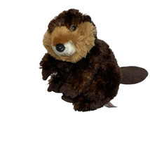 Aurora World Plush Brown Beaver Stuffed Animal 12&quot; Toy - £10.75 GBP