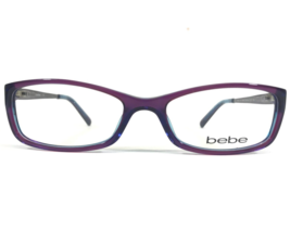 bebe Eyeglasses Frames BB5044 ENVY 513 PURPLE CRYSTAL Rectangular 53-17-135 - $65.29