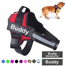 Personalized Dog Harness NO PULL Reflective Breathable Adjustable Pet Harness Ve - £11.05 GBP+