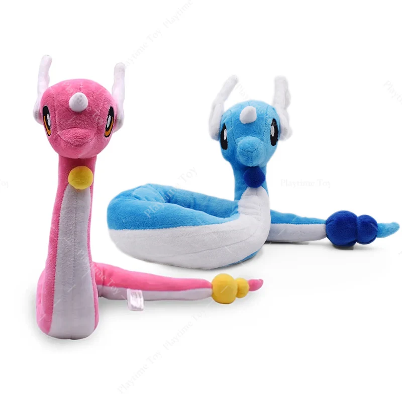 Anime dragonair blue and pink cute cartoon animal pet snake plush dolls peluche stuffed thumb200