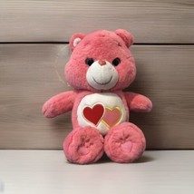 Care Bears Pink Love A Lot Bear Plush 2017 Just Play Hearts Stuffed Animal 14” - $9.49