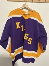 Da Uomo XL Los Angeles Kings #66 La Vintage Athletic Lavorato a Maglia Hockey - £29.62 GBP