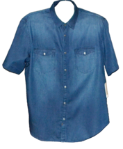 Calvin Klein Jeans  Men&#39;s Blue Jeans Denim Cotton Shirt Size XL - £32.61 GBP