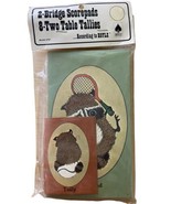 Raccoon Themed 2-Bridge Scorepads 8-Two Table Tallies HOYLE 1975 - $8.43