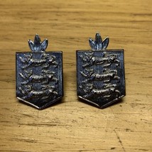 Vintage Lot of 2 Guernsey Police Collar Badges KG JD - $19.80