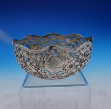 Lain Chang Chinese Sterling Silver Bowl Pierced Engraved w/Leaves Flowers #3844 - £545.24 GBP
