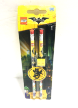 New Sealed DC LEGO Batman Movie Santoki Pencils 2 Pack - £7.46 GBP