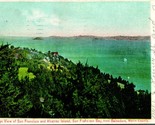 Vtg Cartolina 1907 Bird&#39;s Eye Vista Di San Francisco Alcatraz Isola - $14.29