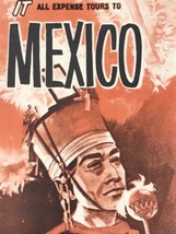 Mexico 1964 Vintage Travel Guide Tour Plan 60s Vacation - $9.89