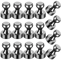 LOVIMAG 16Pcs Strong Fridge Magnets,Black Refrigerator Magnets, Push Pin... - $16.47