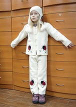 Merino Wool Elastic Waist Pants For Girls Christmas Gift Knitted Winter Pants - £40.08 GBP
