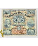 1916 Escocia £1 Libra Nota (Fino, F) Nacional Banco De Escocia Limitado ... - $7,028.65 MXN