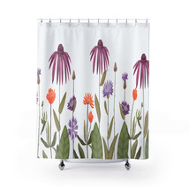 Floral Seamless Light Pattern Stylish Design 71&quot; x 74&quot; Elegant Waterproof Shower - £56.11 GBP
