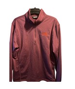 The North Face Mens L Maroon Long Sleeve 1/2 Zip Polyester Fleece Lined ... - $33.85 CAD