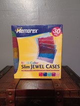 NEW Memorex 30 Pack Slim CD Jewel Case (5.2mm) 5 Colors - £15.11 GBP