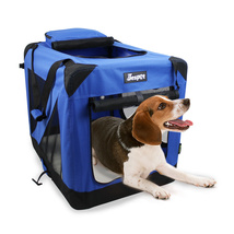 JESPET Soft Dog Crates Kennel, 3 Door Soft Sided Folding Travel Pet Carrier 30&#39;&#39; - £63.92 GBP