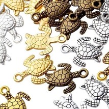 60 Turtle Charms Silver Gold Bronze Tortoise Pendants Nautical Sea Life ... - $18.80