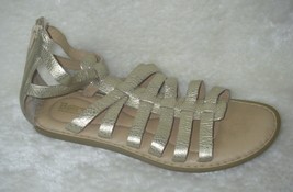 Born Ohm Gold Leather Gladiator Sandals Women Size US 10 M, No Box - £22.20 GBP