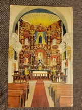 Vtg 1944 Postcard Interior Of Old Mission San Xavier, Tucson, AZ, Alter - £3.12 GBP