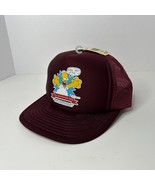 Vintage 1990 The Simpsons Snapback Maroon Trucker Hat - All American Dad... - $51.48 CAD