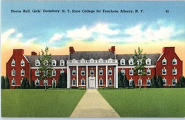 Pierce Hall, Girls&#39; Dormitory NY State College for Teachers New York Postcard - £8.30 GBP