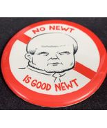 No Newt is Good Newt Newt Gingrich Political Button Politics Election KG - €12,82 EUR