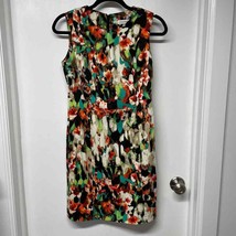 Calvin Klein Womens Sheath Dress Abstract Printed Colorful Sleeveless Size 4 - £22.15 GBP
