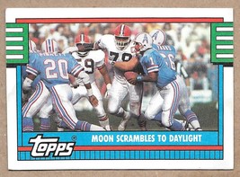 1990 Topps #519 Moon Scrambles To Daylight Houston Oilers - £1.40 GBP