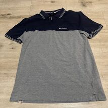Ben Sherman Polo Shirt Sz L Gray Blue Punk Oi! Skinhead GBH Blitz Business - $25.47