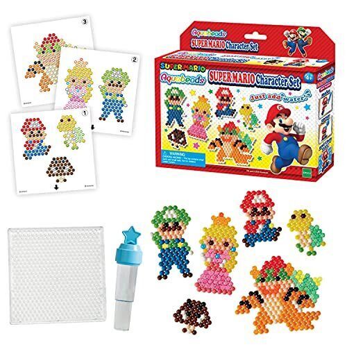 New AQUABEADS Super Mario Brothers CRAFT SET Video Game Beads KIT Ages 4+ NIB !